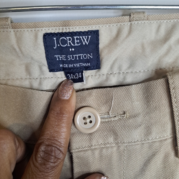 J.Crew The Sutton khaki chino pants Men's size 34 New with tags - Picture 3 of 7
